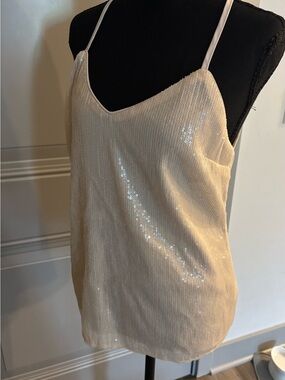 Grace Karin Ivory Sequin Camisole